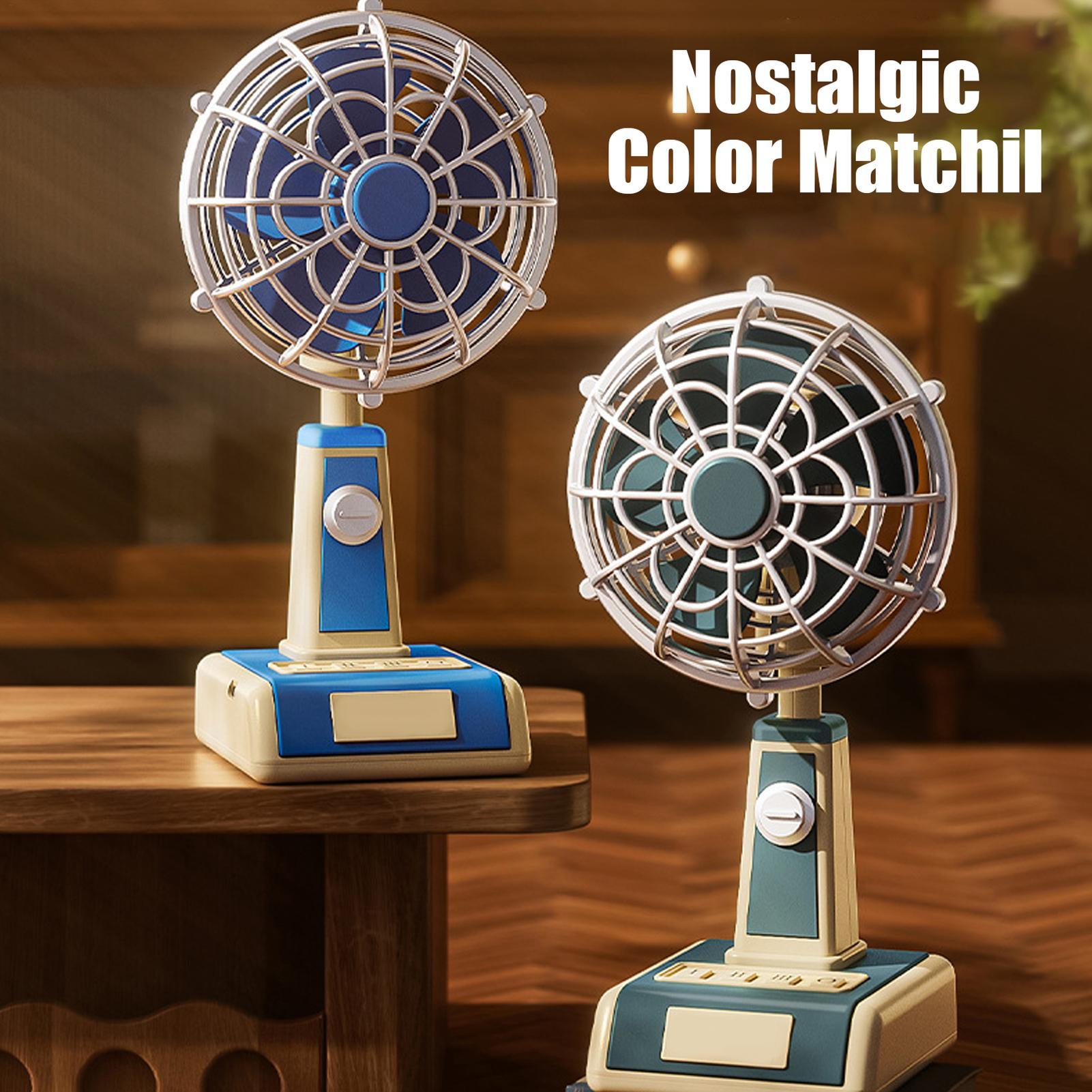 Fan Desk Small Usb - Ventilador de escritorio de 1800mAh, recargable