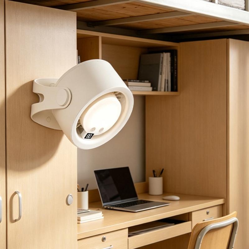 Fan Desk Small Usb - Ventilador escritorio LED 3 colores regulable