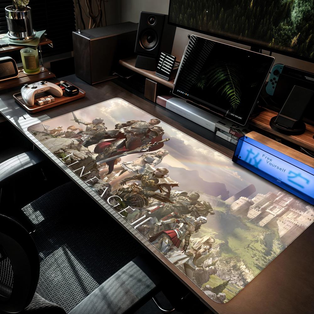 Desk Setup Notebook - Juego L-Lineage 2 alfombrilla de ratón