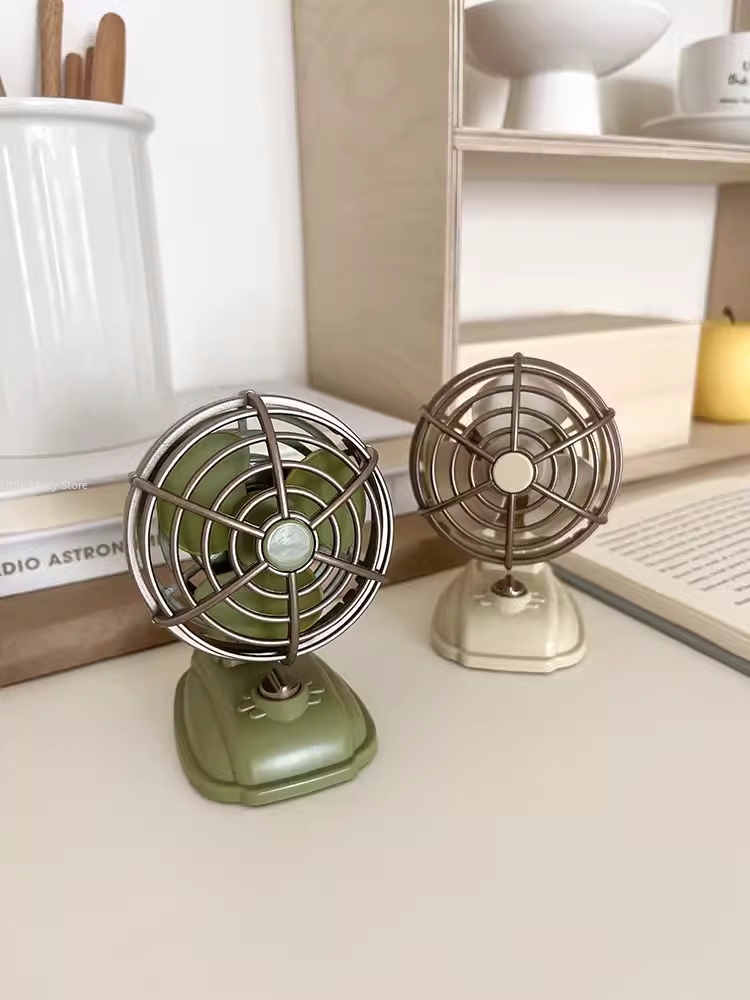 Fan Desk Small Usb - Ventilador pequeño de escritorio Retro con