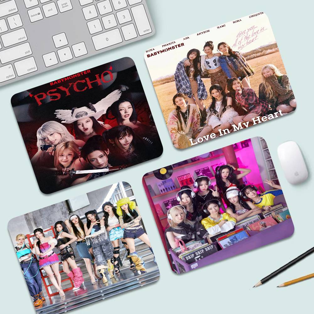 Desk Setup Kpop - Alfombrilla de Ratón Personalizada Kpop B-Babymonster,