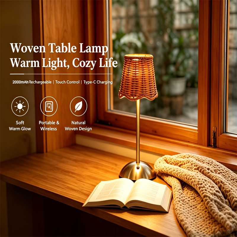 Lámpara de Mesa de Ratán Tejid - Desk Setup Light reseña y precio