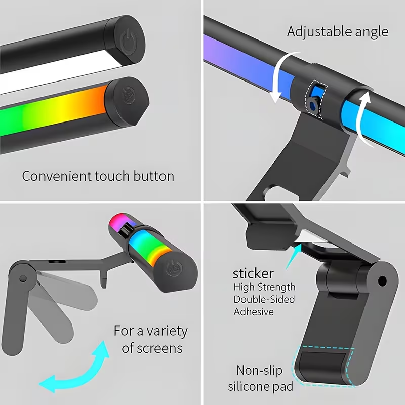 Barra de luz RGB para monitor, - Desk Setup Light reseña y precio