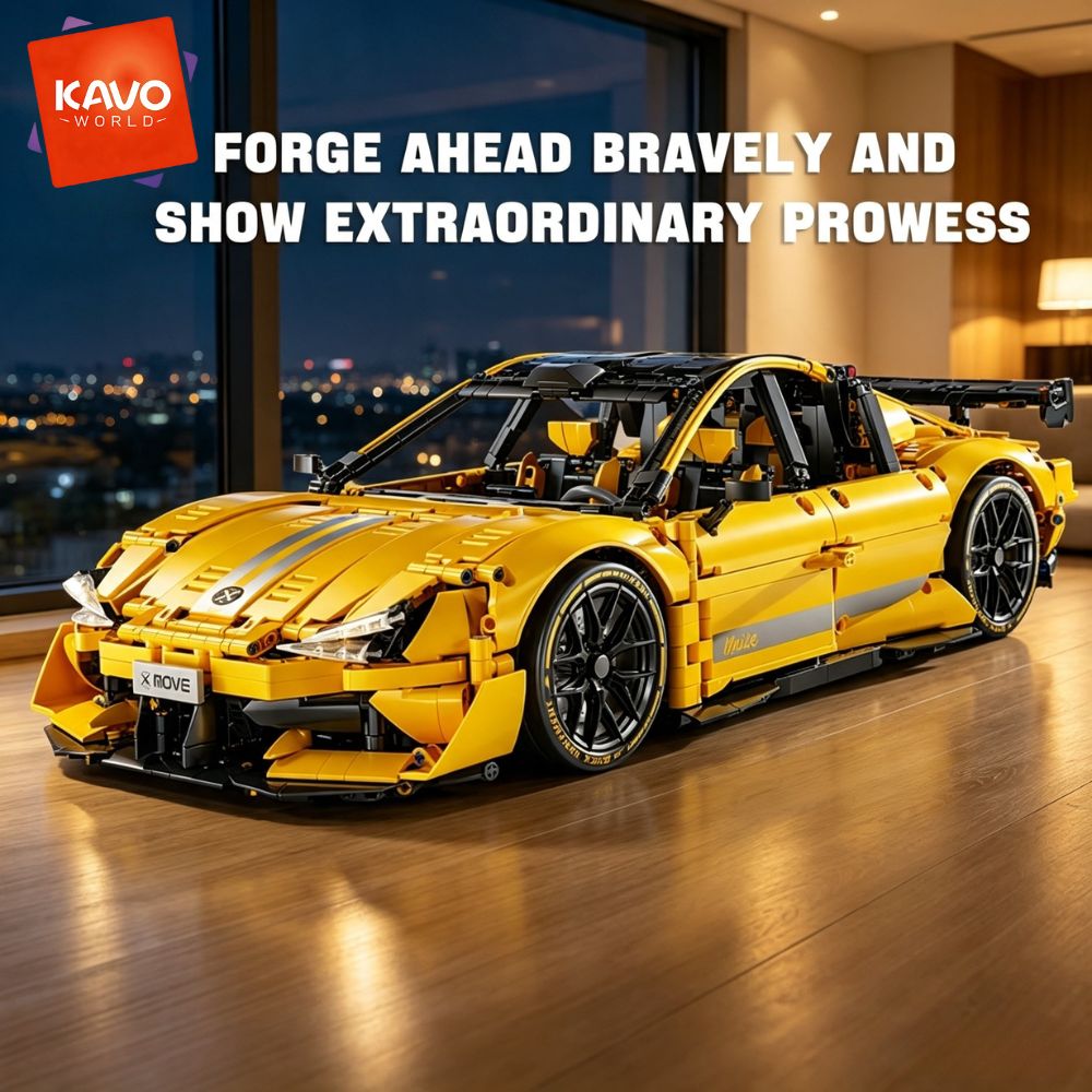 KAVOWORLD 2143 piezas Coche de - Desk Setup Diy reseña y precio