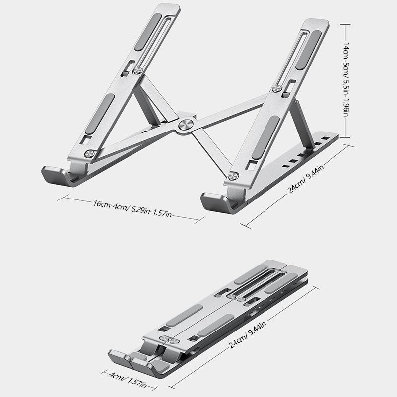 Soporte plegable de aluminio p - Desk Setup Macbook reseña y precio