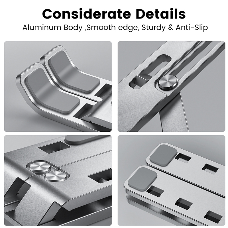 Soporte plegable de aluminio p - Desk Setup Macbook reseña y precio