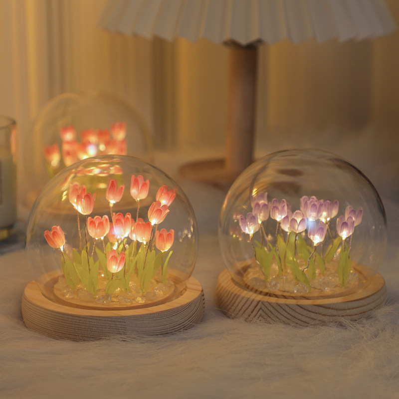 Luz de noche de tulipán hecha  - Desk Setup Light reseña y precio