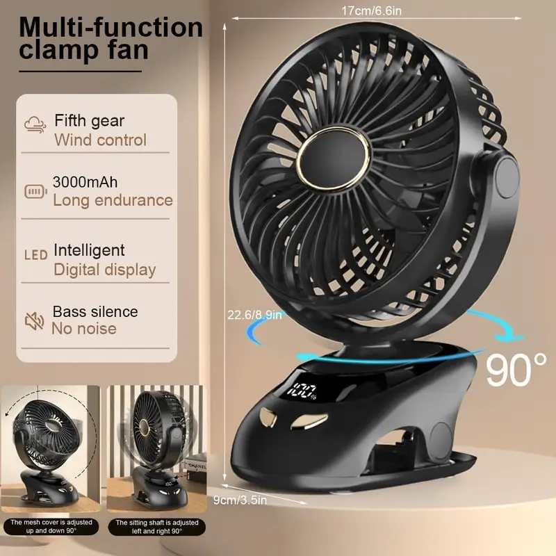 Ventilador pequeño con clip pa - Fan Desk Small Usb reseña y precio
