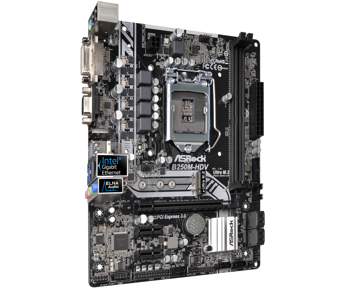 Placa base ASRock B250M-HDV, s - Intel Cpu Core I5 reseña y precio