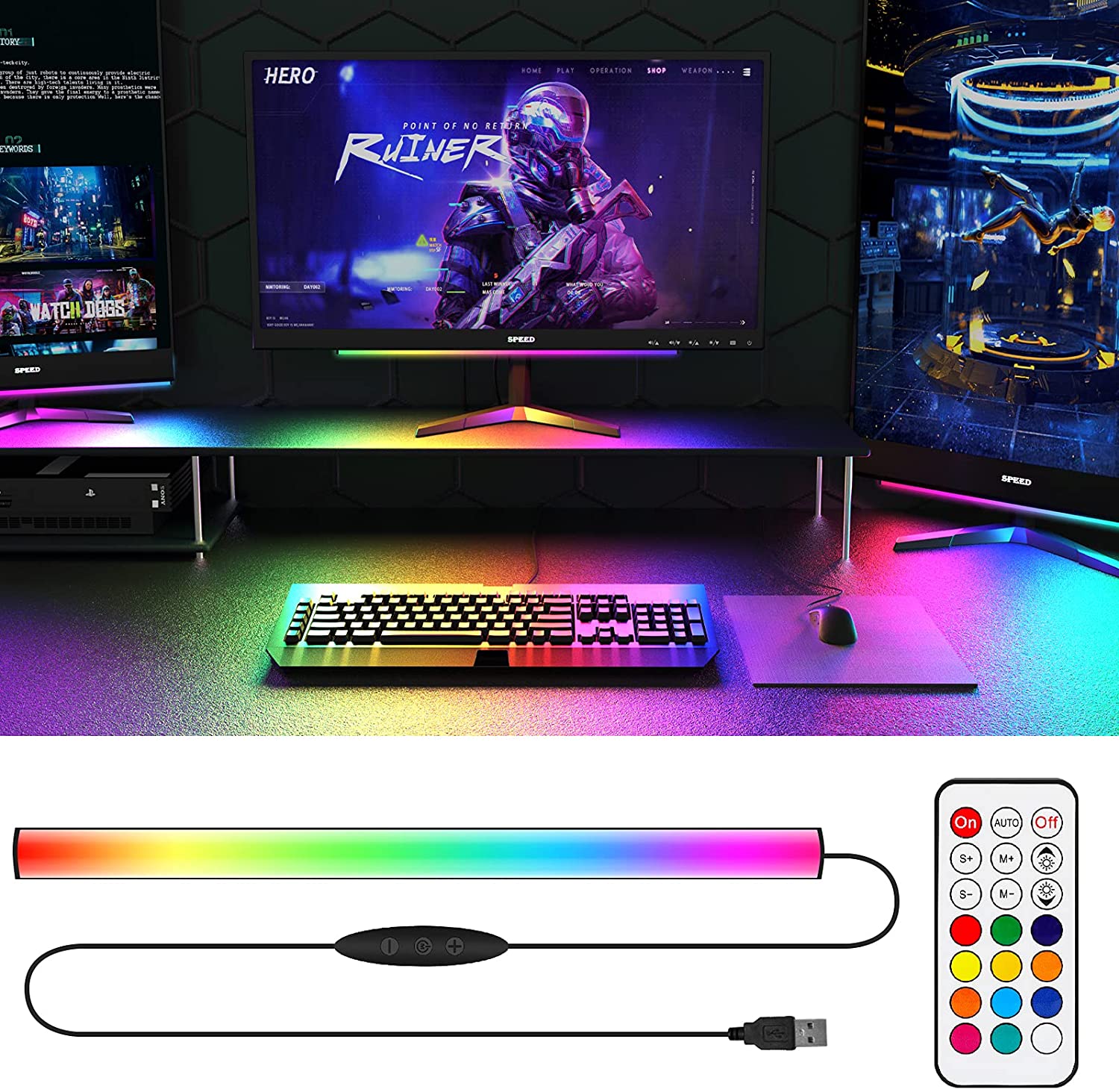Barra de luz para debajo del M - Desk Setup Diy reseña y precio